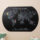 Carte du monde à colorier à la craie - Country Casa