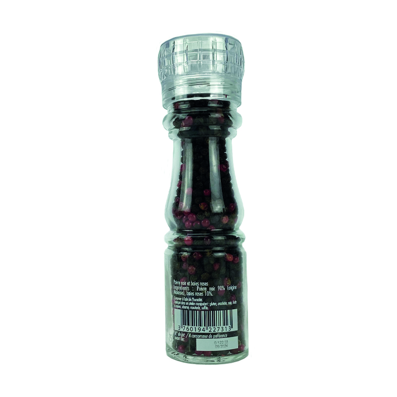 Moulin Poivre Baies Rose et Poivre Noir - Savor et Sens