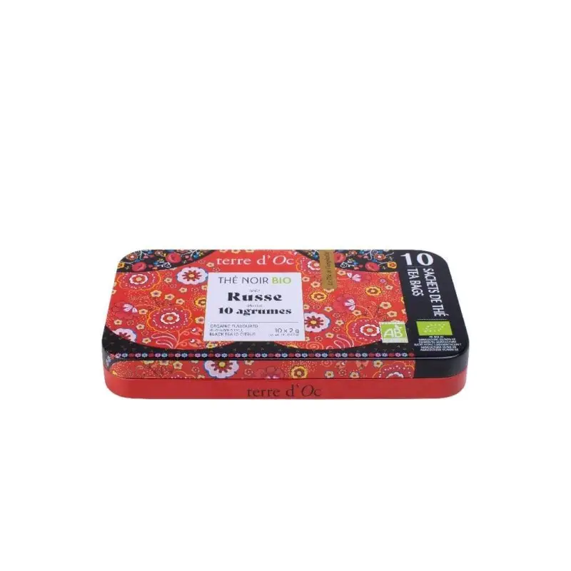 Boite nomade Thé Noir Russe 7 Agrumes Bio- Terre d'Oc  