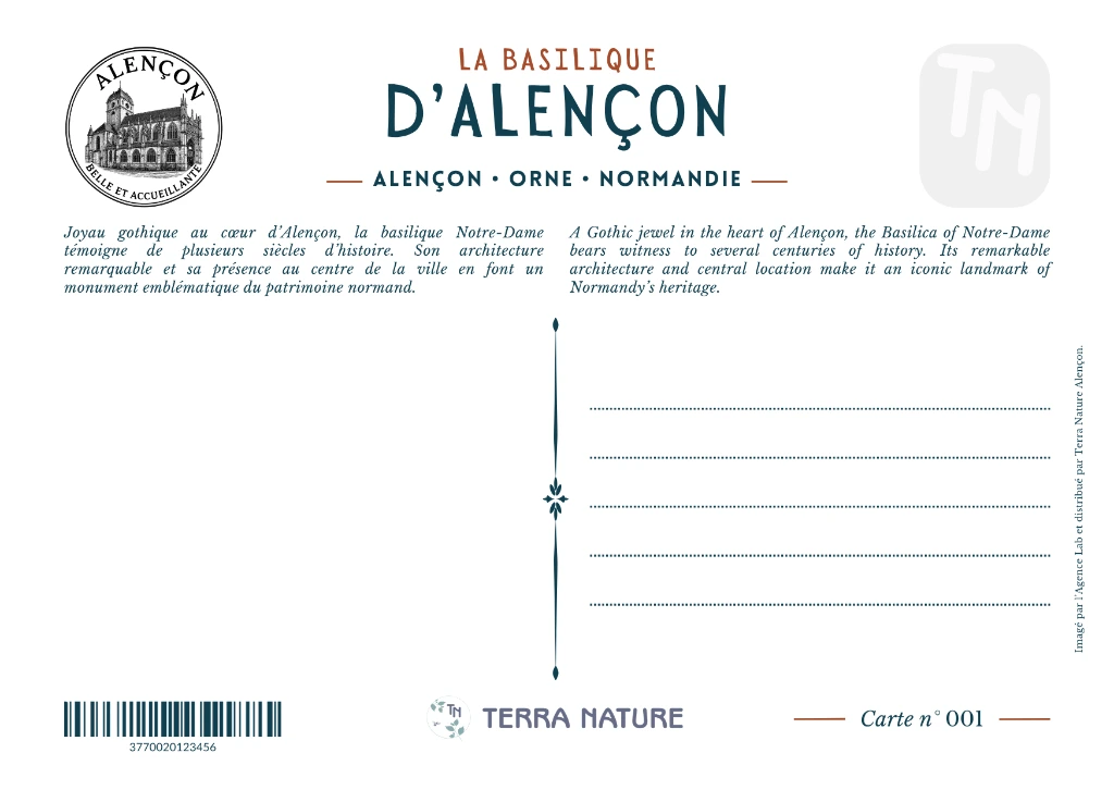 Cartes Postales verso la basilique d'alençon - terra nature.webp