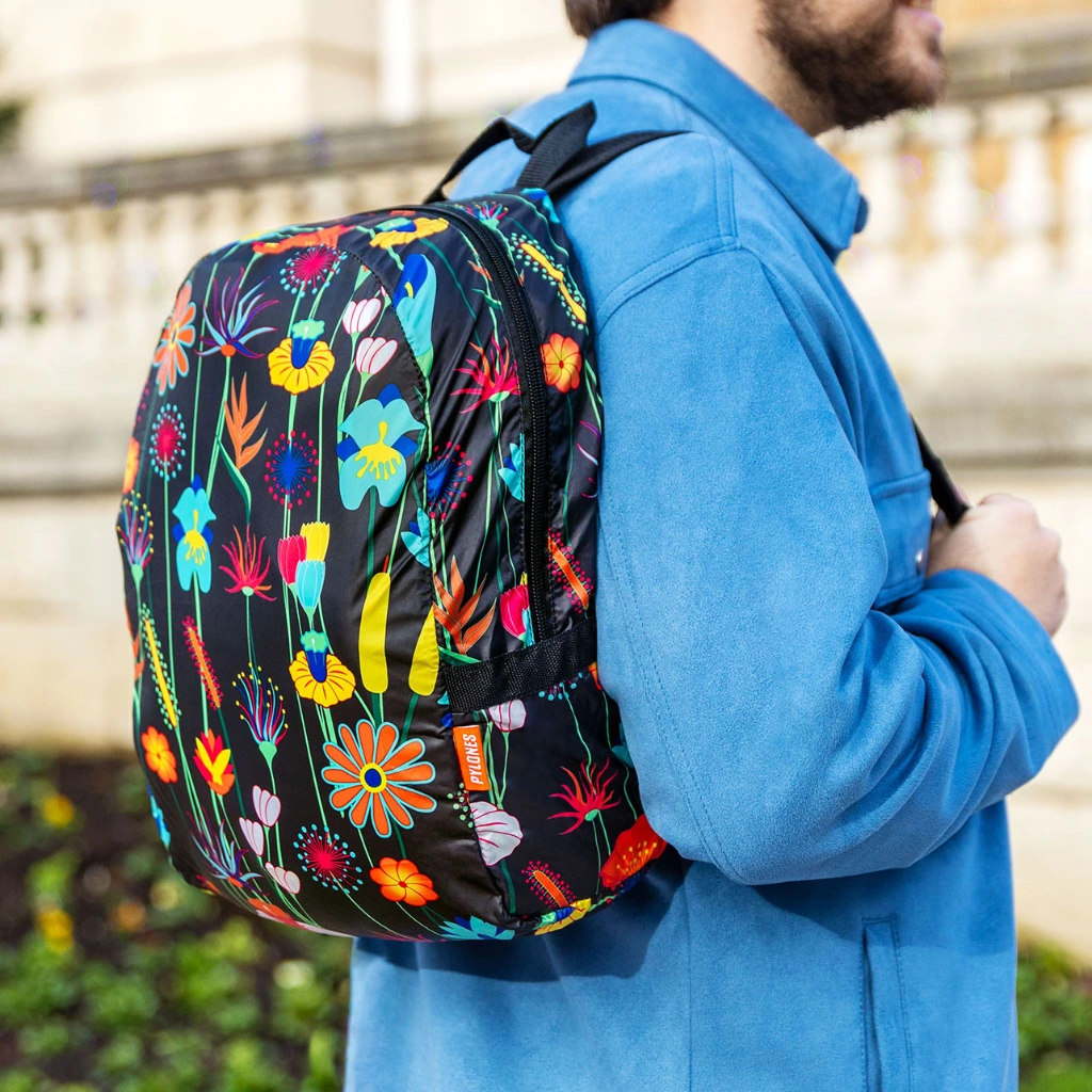 pocket-bag-sac-a-dos-pliable-Jardin Fleuri-1.webp