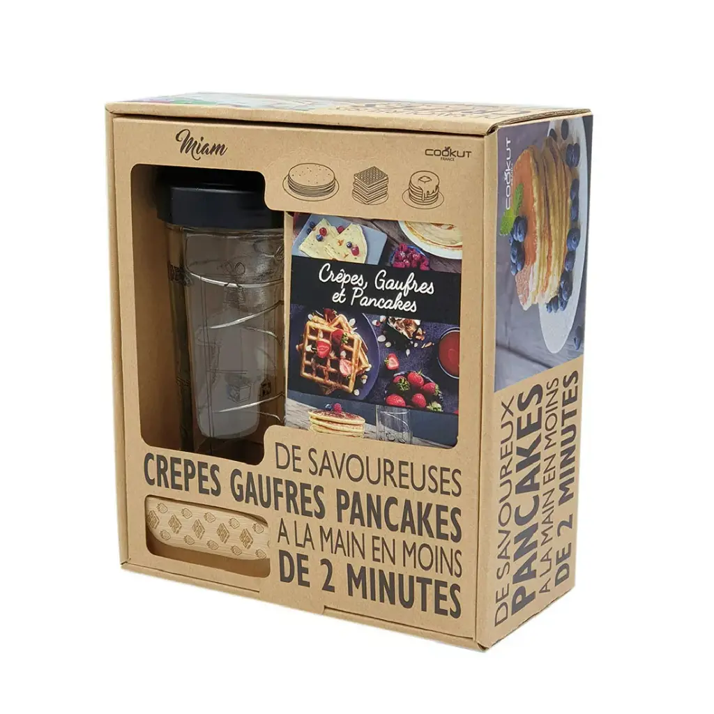 [MIAMCAD] Coffret shaker à crêpes, pancakes, gaufres et tartineur - Cookut