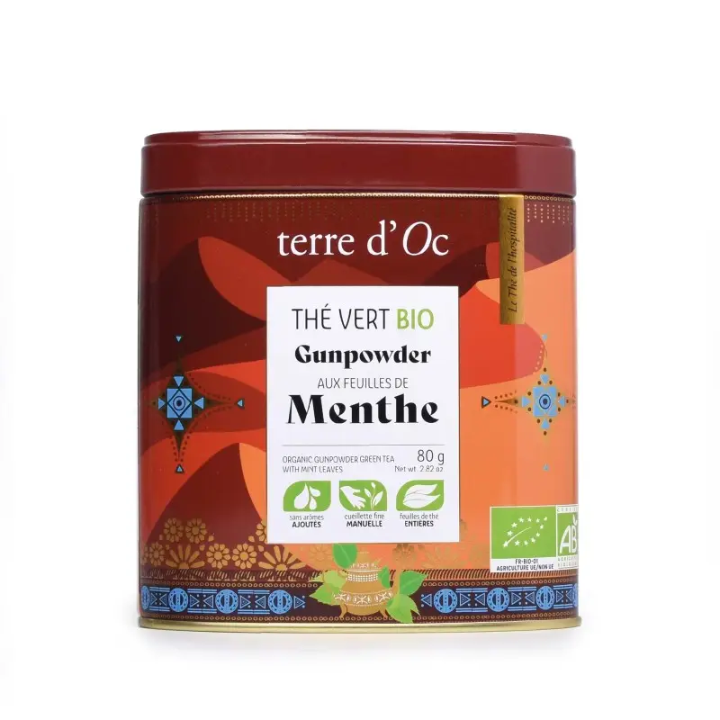 Thé vert bio aux feuilles de menthe - Terre d'Oc