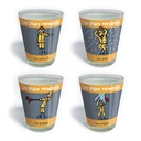 Lot n°3 de 4 petits verres Heula