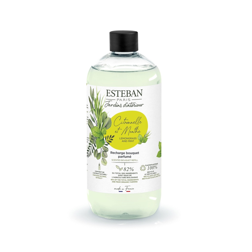 Recharge bouquet parfumé citronnelle et menthe
