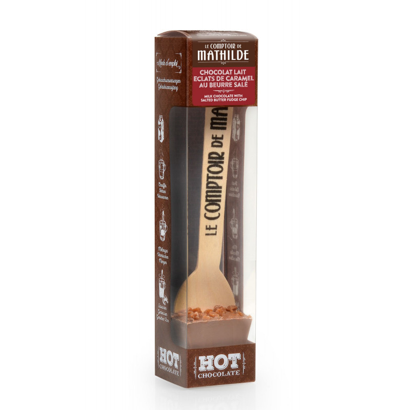 [HOTCH0006] Hot chocolate - Le Comptoir de Mathilde (Chocolat Lait Eclats De Caramel Au Beurre Sale)