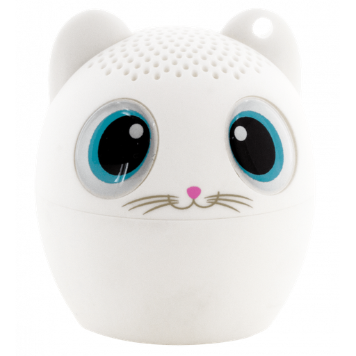 [36889 WHCAT] Mini enceinte bluetooth- Sing song - Pylones  (Chat blanc)