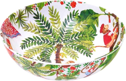 [MJ-04S] Grand saladier singes de Bali - Les Jardins de La Comtesse