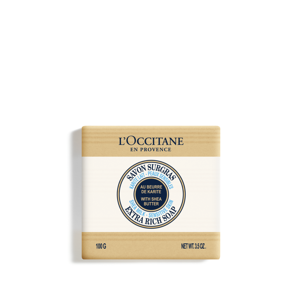 [01SA100LT20] Savon Surgras Karité Lait - Peaux Sensibles - L'Occitane (100 gr)