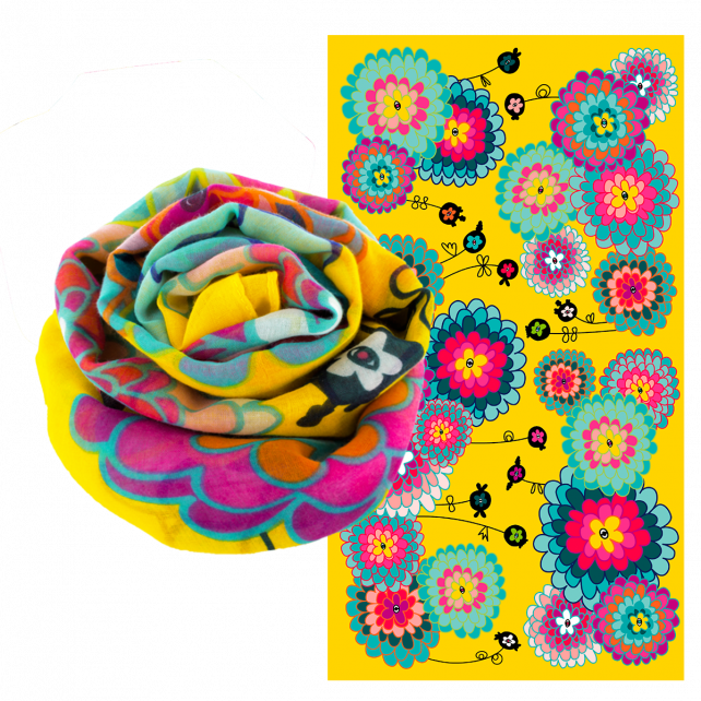 [29215 DAH] Foulard / paréo- Balade - Pylones  (Dahlia)