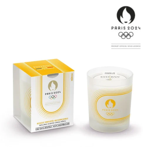 Bougie parfumée rechargeable - Néroli - Édition JO 2024 - Esteban