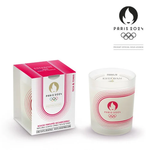 [JOP-006] Petite Bougie parfumée rechargeable - Esteban (teck et tonka)