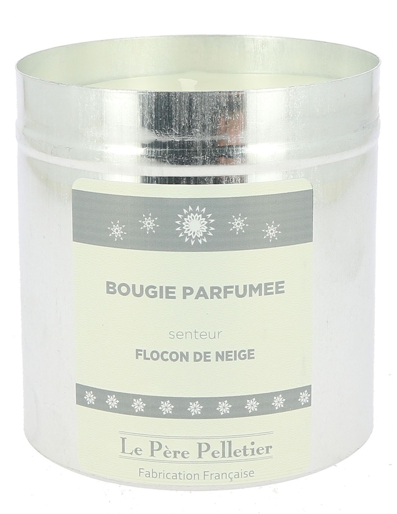 [PDH28FLNE] Bougie boîte alu - Le Père Pelletier (Flocon de neige)