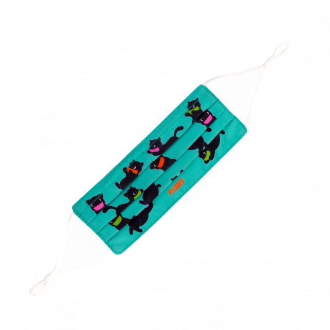Masque réutilisable  Enfant - Pylones (Chat)