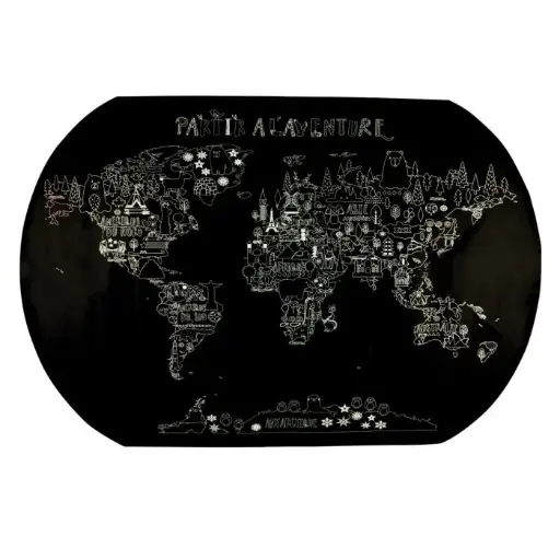 Carte du monde à colorier à la craie - Country Casa