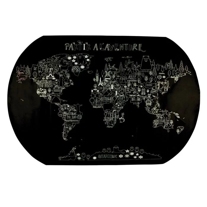 Carte du monde à colorier à la craie - Country Casa