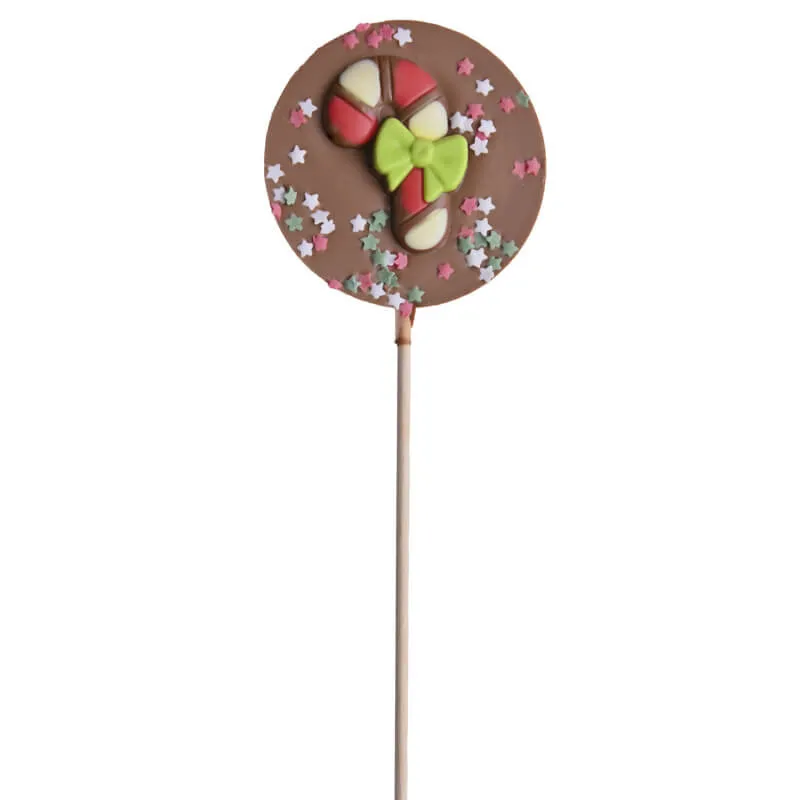 Sucette Chocolat Lait Noël Sujet Sucre D'Orge - Le comptoir de Mathilde