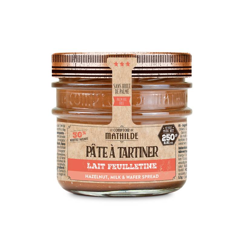 [PATES0002] Pâte à tartiner - Le comptoir de Mathilde (Lait Noisette Feuilletine)