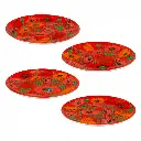 Set de 4 Assiettes - Dessert coloré - Pylones