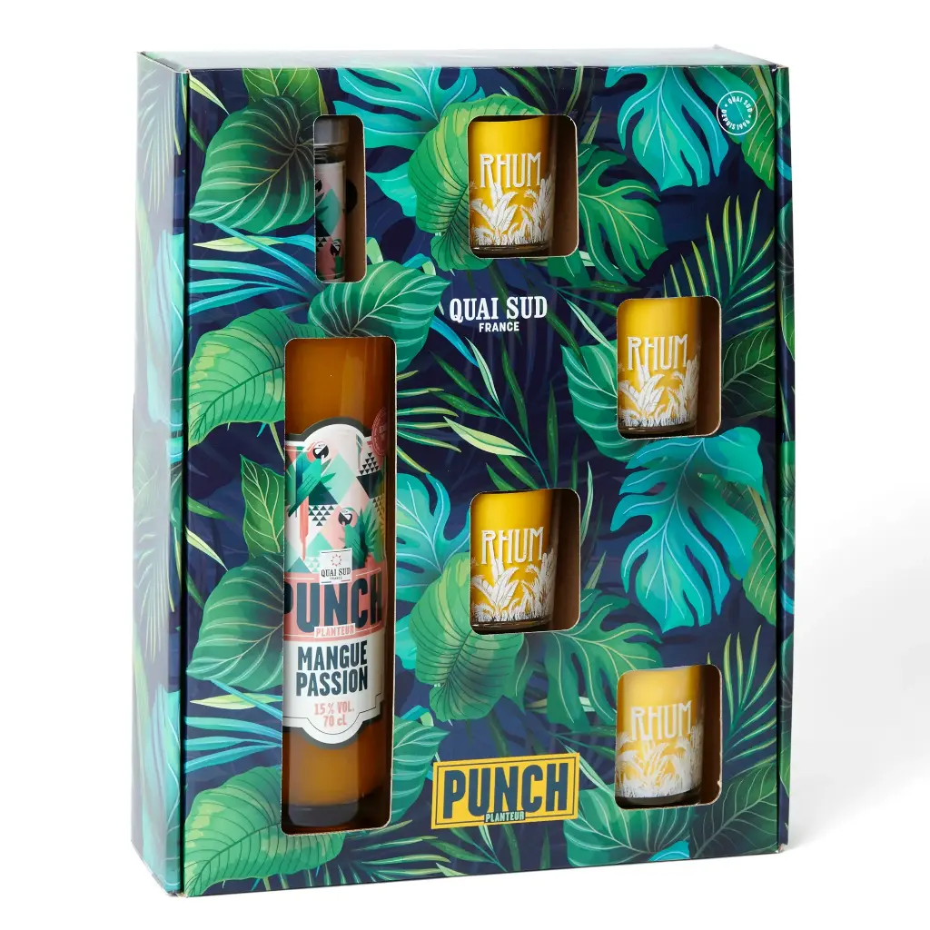 [1PLPAPA15KIO] Coffret Punch Planteur  - Quai Sud (papaye - passion)