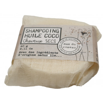 Shampooing Solide à l'Huile de Coco pour Cheveux Secs - Mas du roseau