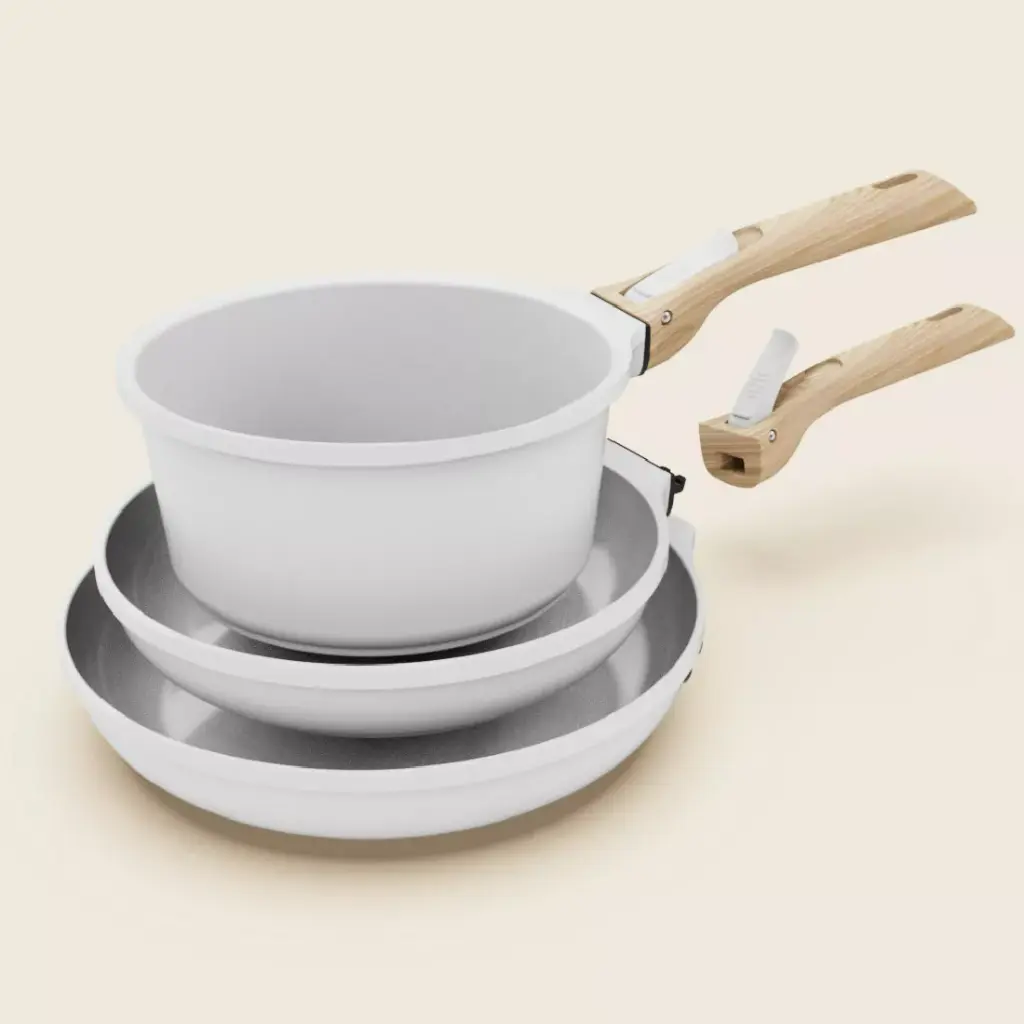 [MJABL] L'incroyable kit poêles et casserole à poignée amovible - Cookut (Polaire)