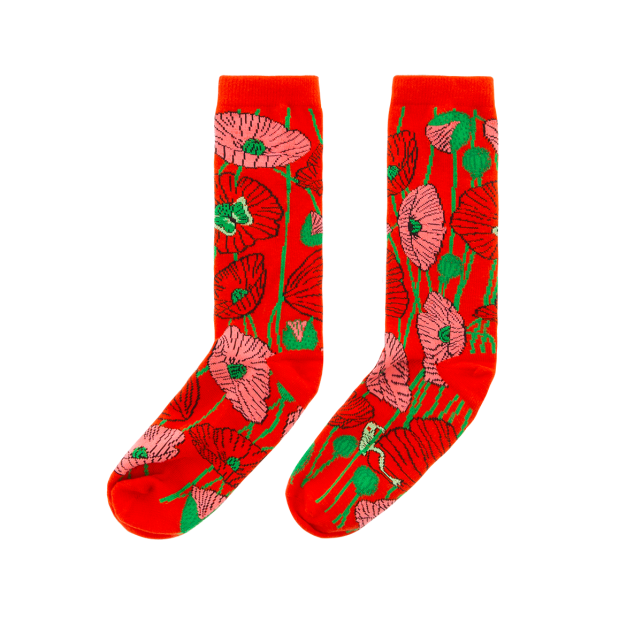 [33344 COQ] Chaussettes - Duchesse - Pylones
 (Coquelicots)