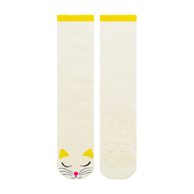 [34587 WHCAT] Chaussettes à picots - Duchesse - Pylones (White cat)
