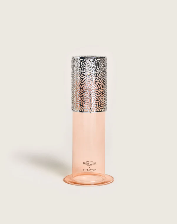 [7281] Bougie Photophore by Starck Peau de soie - Maison Berger  (Rose)