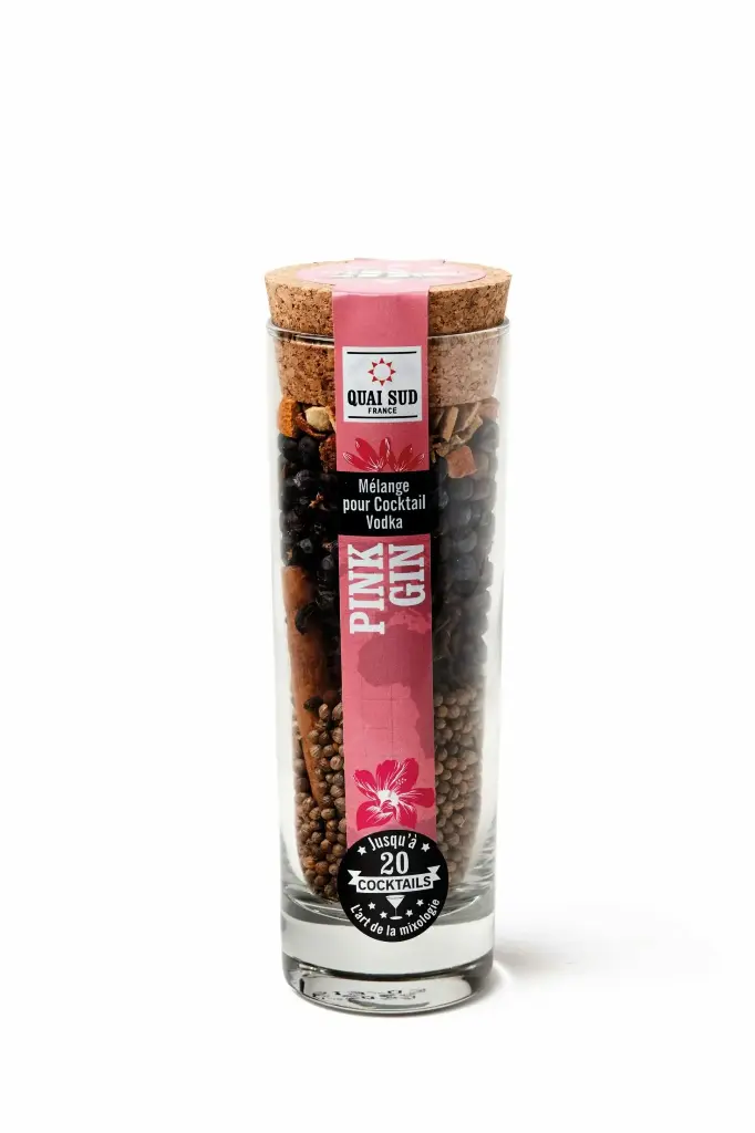 [1PCPINKGIN] Mélange Pour Préparation Cocktail - Quai Sud (Pink Gin)