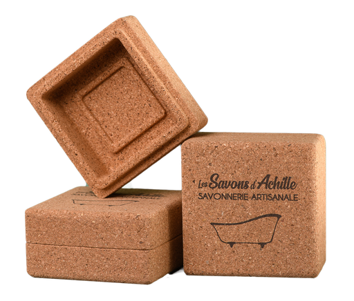 Boîte à savon en liège - Les savons d'Achille