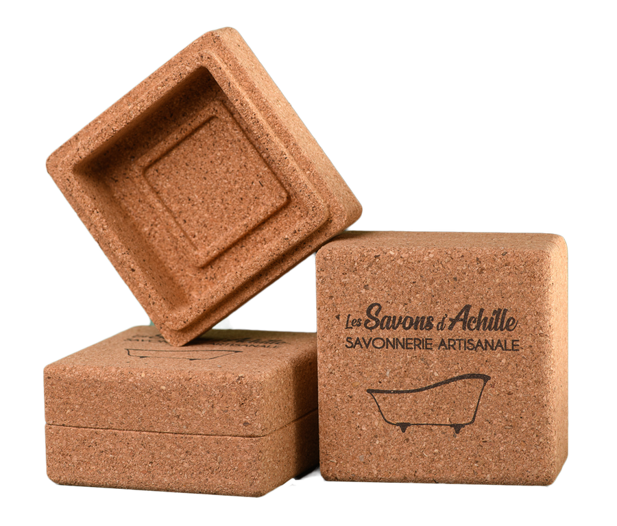 Boîte à savon en liège - Les savons d'Achille