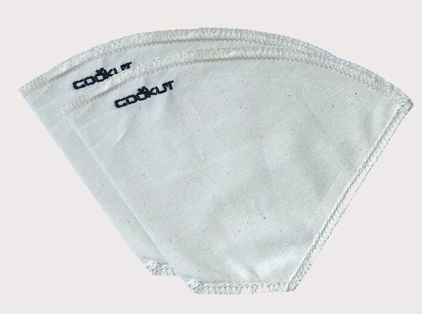 Lot de 2 filtres à café en coton réutilisable - Cookut