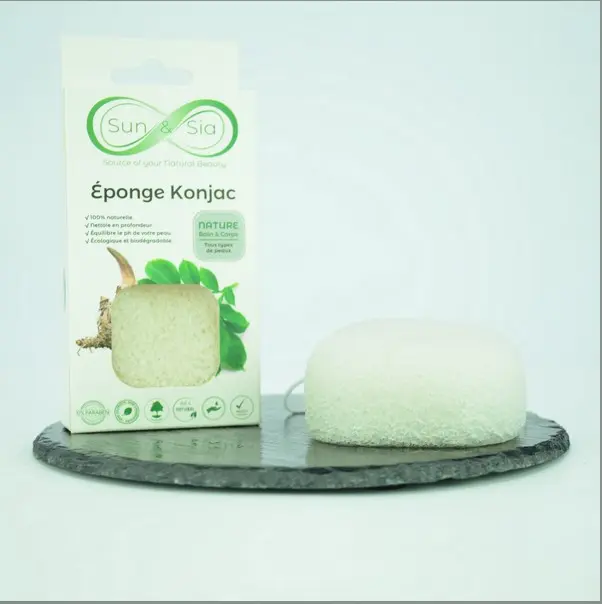 Éponge Konjac Nature corps - Sunchine