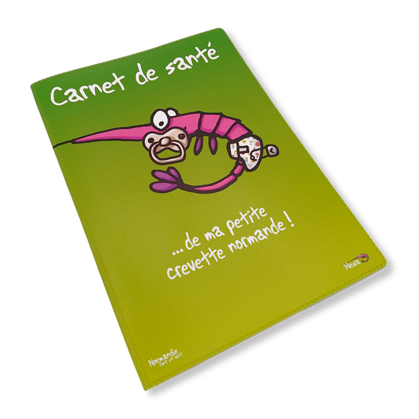 [239HE-04] Protège Carnet De Santé - Heula  (Crevette)
