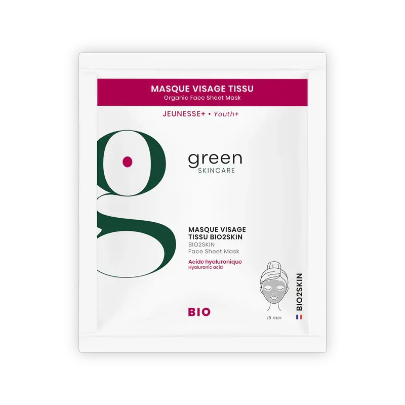 [111411] Masque Visage tissu Bio Jeunesse - Couleur Caramel 