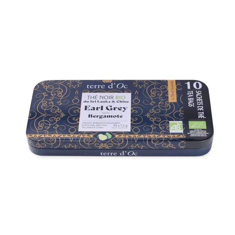 Boite nomade Thé Noir Earl Grey Bio- Terre d'Oc  
