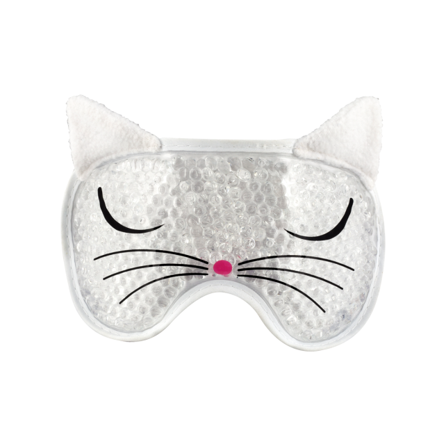 [YEM#WHCAT] Masque Yeux Gel Chaud & Froid - Pylones (chat blanc)