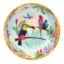 Grande assiette creuse en mélamine toucans - Ø 23 cm - Les Jardins de la Comtesse