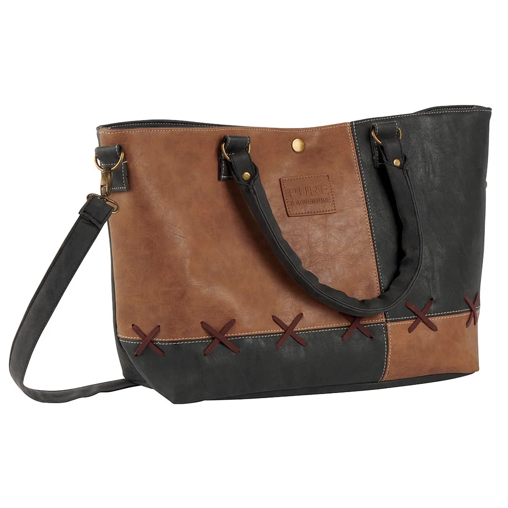 Sac à main bicolore Noir et Marron - Country Casa