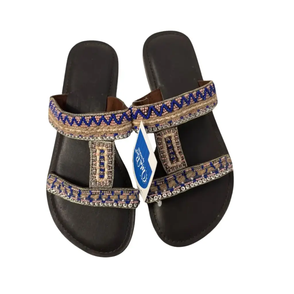 Sandales en cuir perle violette - Signes Grimalt 