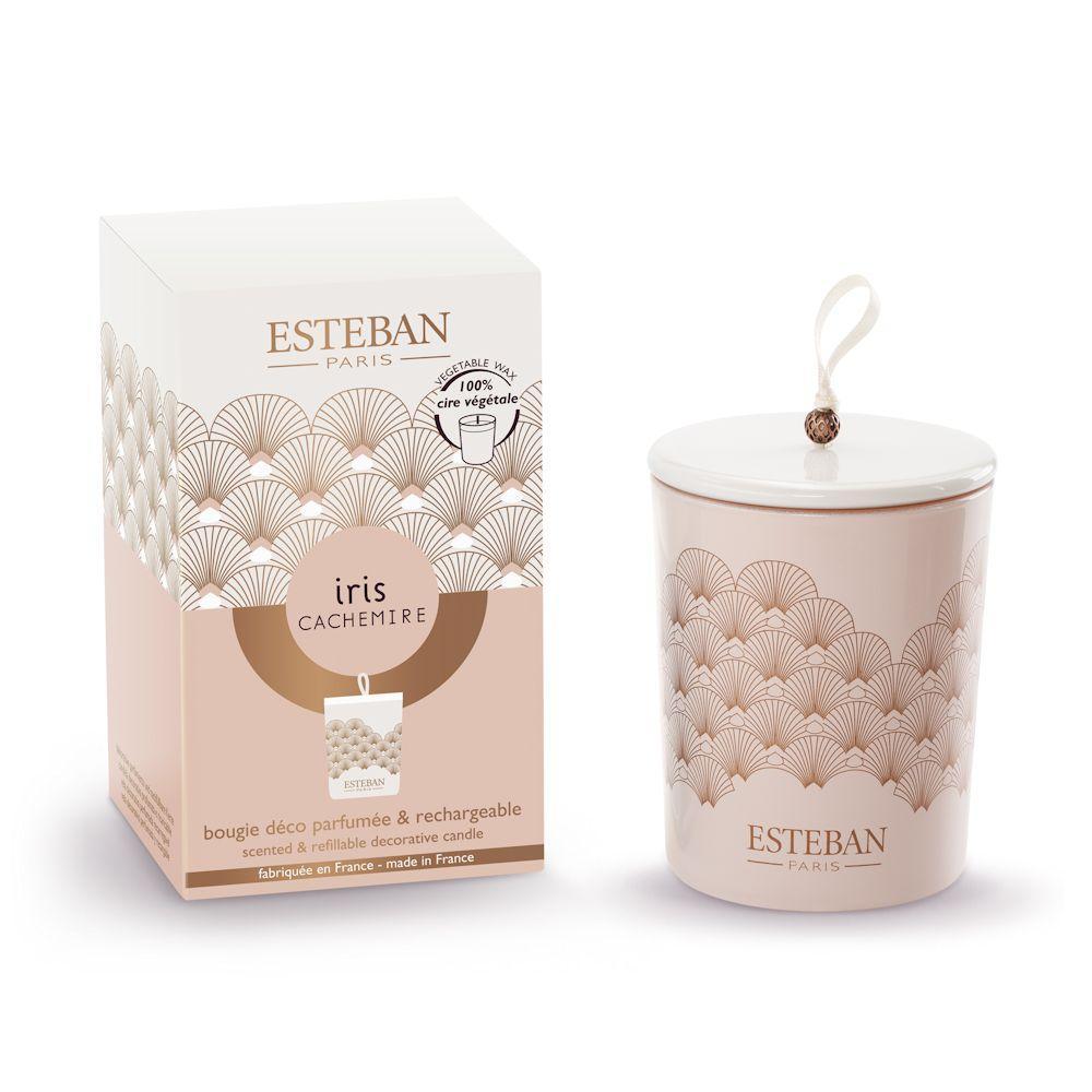 Bougie déco Iris Cachmire - Esteban 