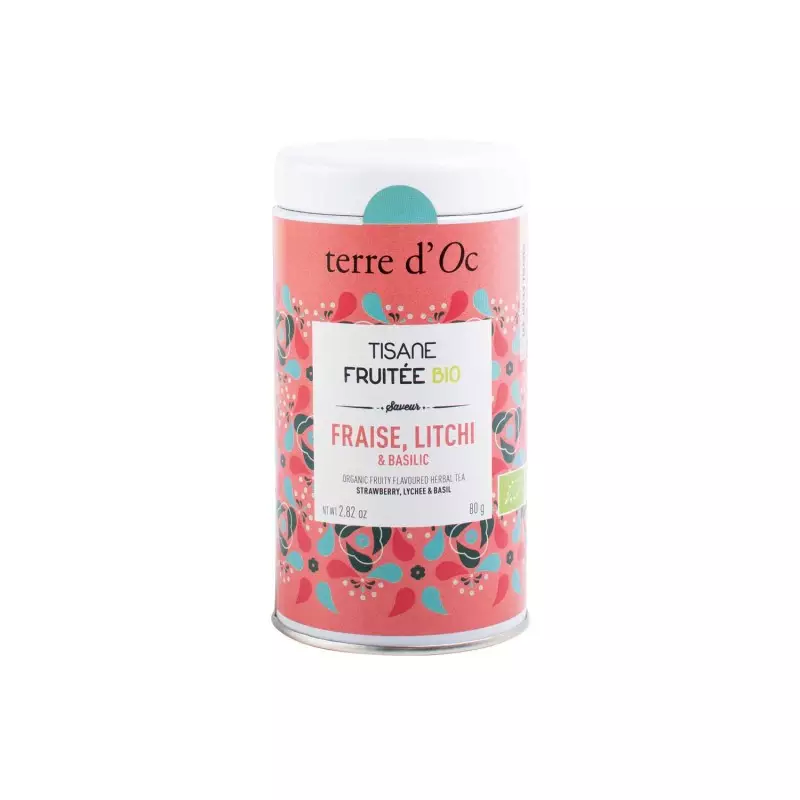 [TOTFRBO351] Tisane Fraise Litchi - Terre D'oc (Boîte 70g)