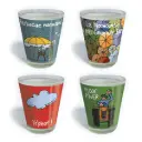 Lot n°4 de 4 petits verres - Heula 