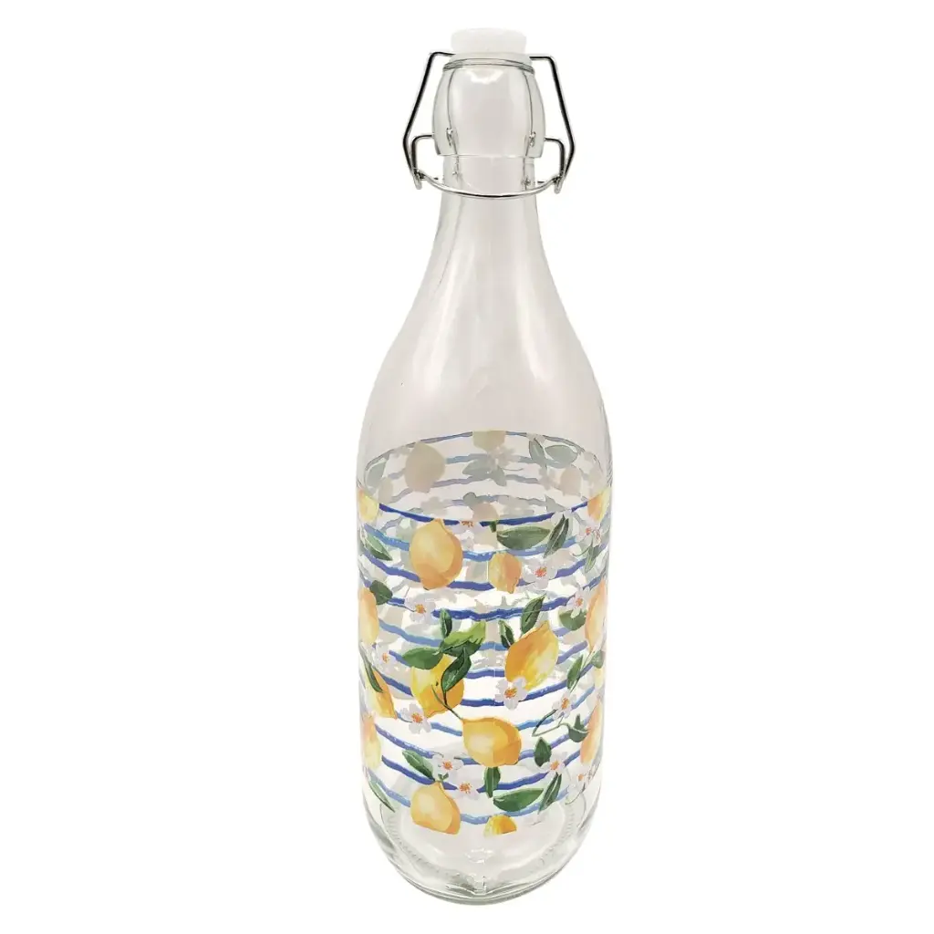 Bouteille en verre motif citron – Signes Grimalt