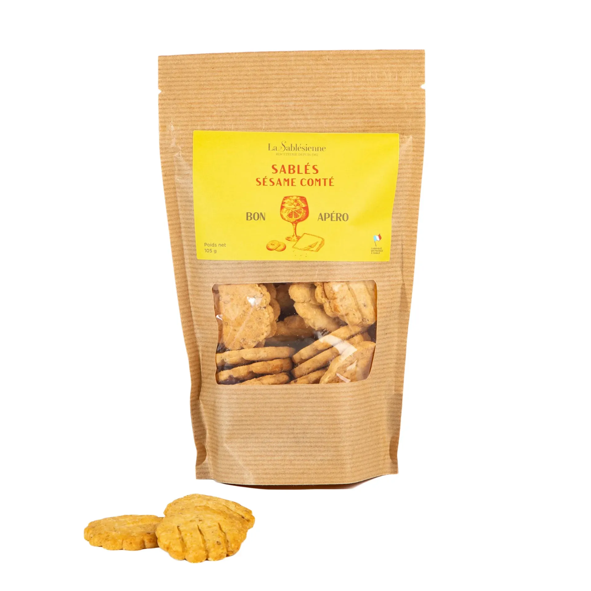 Petits Sablés salés Sésame et Comté- La Sablésienne  