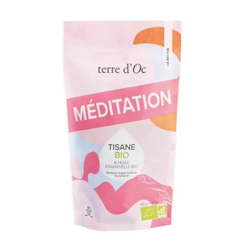 Tisane Méditation & huile essentielle BIO- Terre d'Oc 
