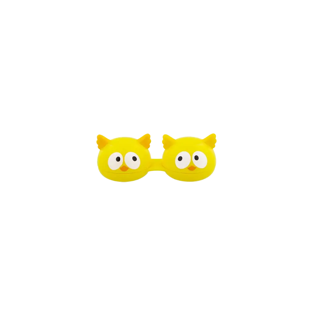 [40535 YE] Étui à lentilles - Chouette vue -Pylones (Yellow)
