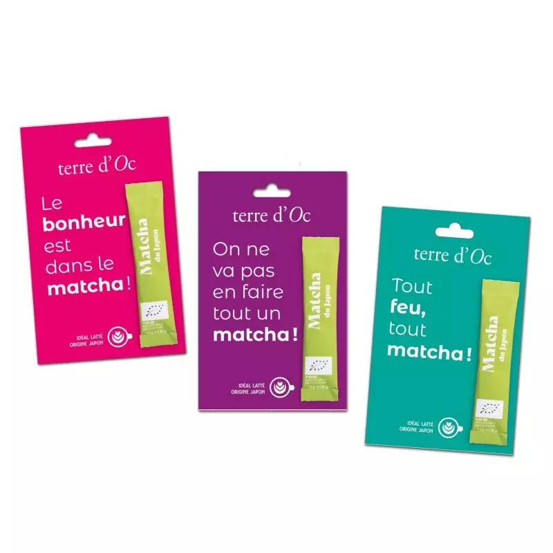 Stick Matcha sur cartonette - Terre D'oc