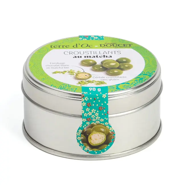  Croustillants chocolat blanc matcha - Terre D'oc